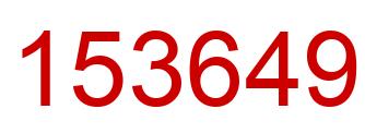 Number 153649 red image