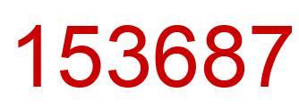 Number 153687 red image