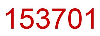 Number 153701 red image