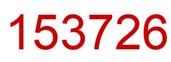 Number 153726 red image
