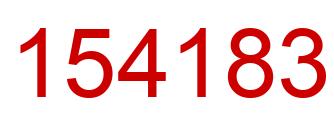 Number 154183 red image