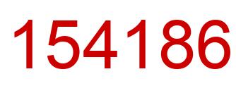 Number 154186 red image