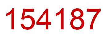 Number 154187 red image