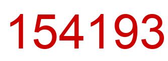 Number 154193 red image