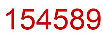 Number 154589 red image