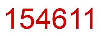 Number 154611 red image