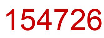 Number 154726 red image