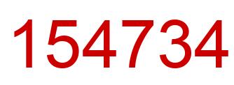 Number 154734 red image