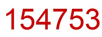 Number 154753 red image