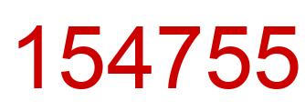 Number 154755 red image