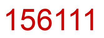 Number 156111 red image
