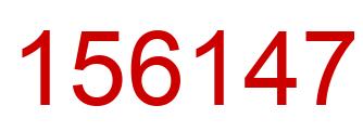 Number 156147 red image