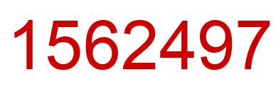 Number 1562497 red image