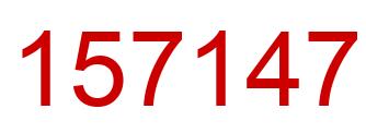 Number 157147 red image