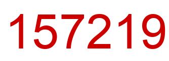Number 157219 red image
