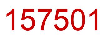 Number 157501 red image