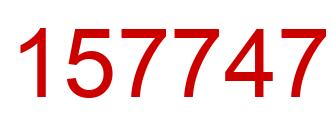 Number 157747 red image