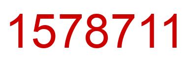 Number 1578711 red image