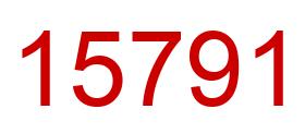 Number 15791 red image