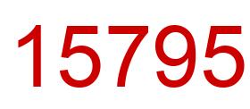 Number 15795 red image