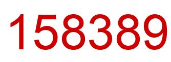 Number 158389 red image