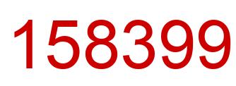 Number 158399 red image