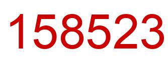 Number 158523 red image