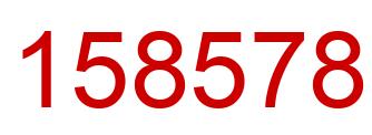 Number 158578 red image