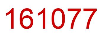 Number 161077 red image