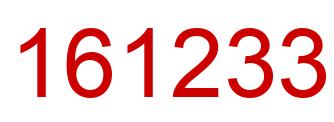 Number 161233 red image