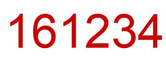 Number 161234 red image