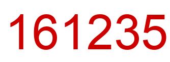 Number 161235 red image