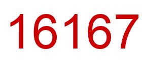 Number 16167 red image