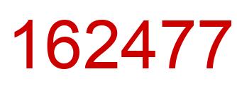 Number 162477 red image