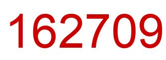 Number 162709 red image