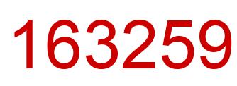 Number 163259 red image