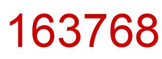 Number 163768 red image