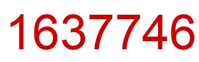 Number 1637746 red image
