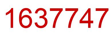 Number 1637747 red image