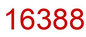 Number 16388 red image