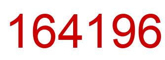 Number 164196 red image