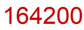 Number 164200 red image