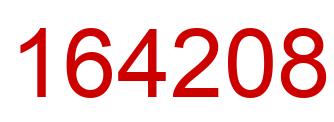 Number 164208 red image