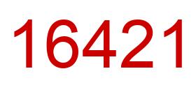 Number 16421 red image