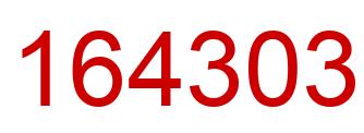 Number 164303 red image