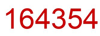 Number 164354 red image