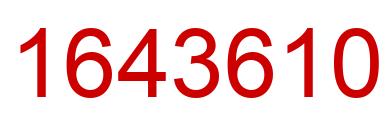 Number 1643610 red image