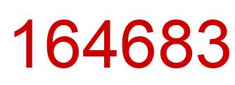 Number 164683 red image