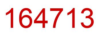 Number 164713 red image