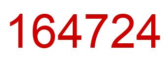 Número 164724 imagen rojo